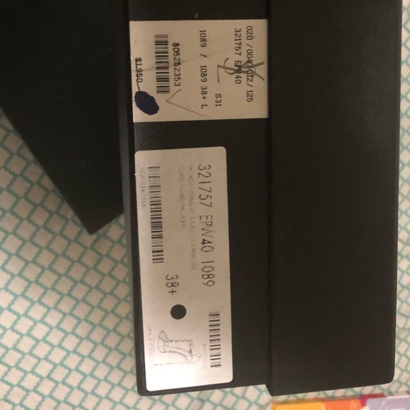 YSL black platform studs pumps heel is 5.5 inches. - Picture 4 of 4